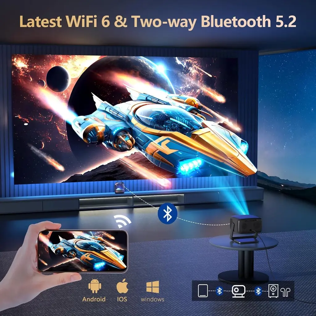 Projecteur video native 1080p HD wifi bluetooth SMART