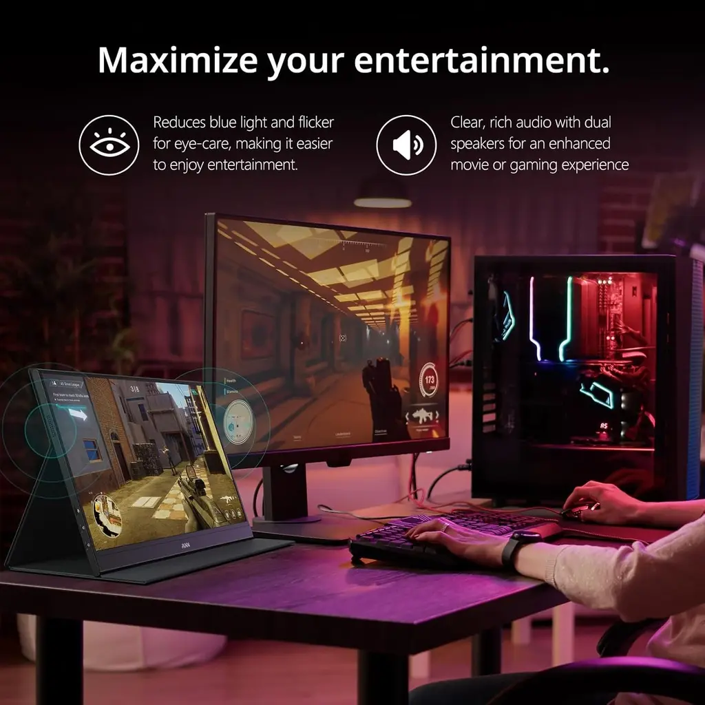 Moniteur Portable 15,6" FHD 1080P USBC