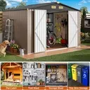 Garage de jardin en acier galvaniser (3m x 2.4) 