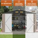 Garage de jardin en acier galvaniser (3m x 2.4) 