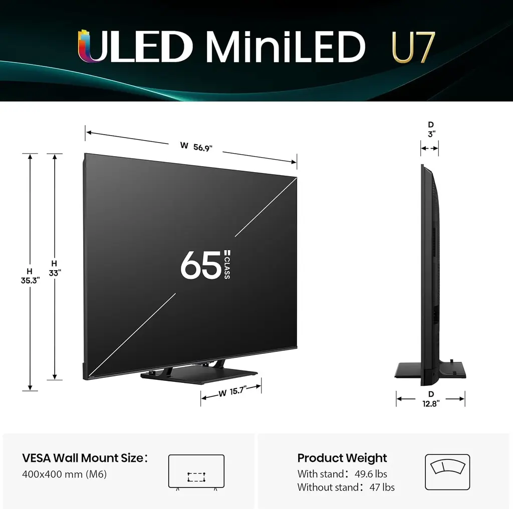 Hisense 65" 4k miniLED 165HZ dolby