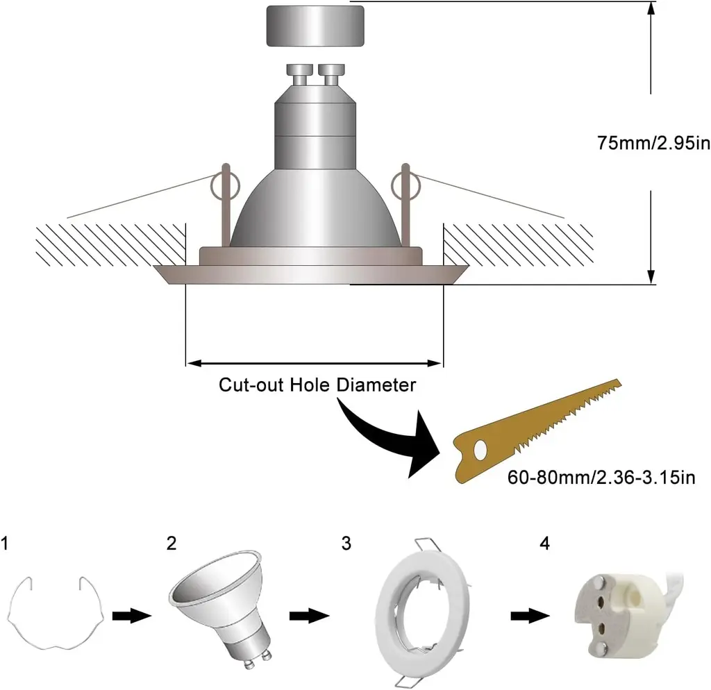 Pack de 10 Support Led GU10