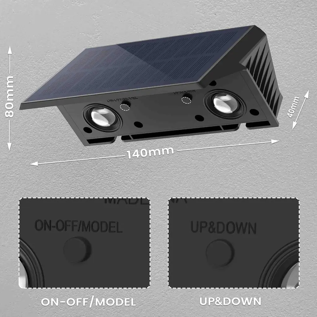 Pack de 2 Lampe Solaire SATURN UP&DOWN 100LM IP67