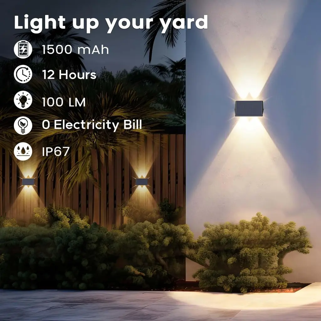 Pack de 2 Lampe Solaire SATURN UP&DOWN 100LM IP67