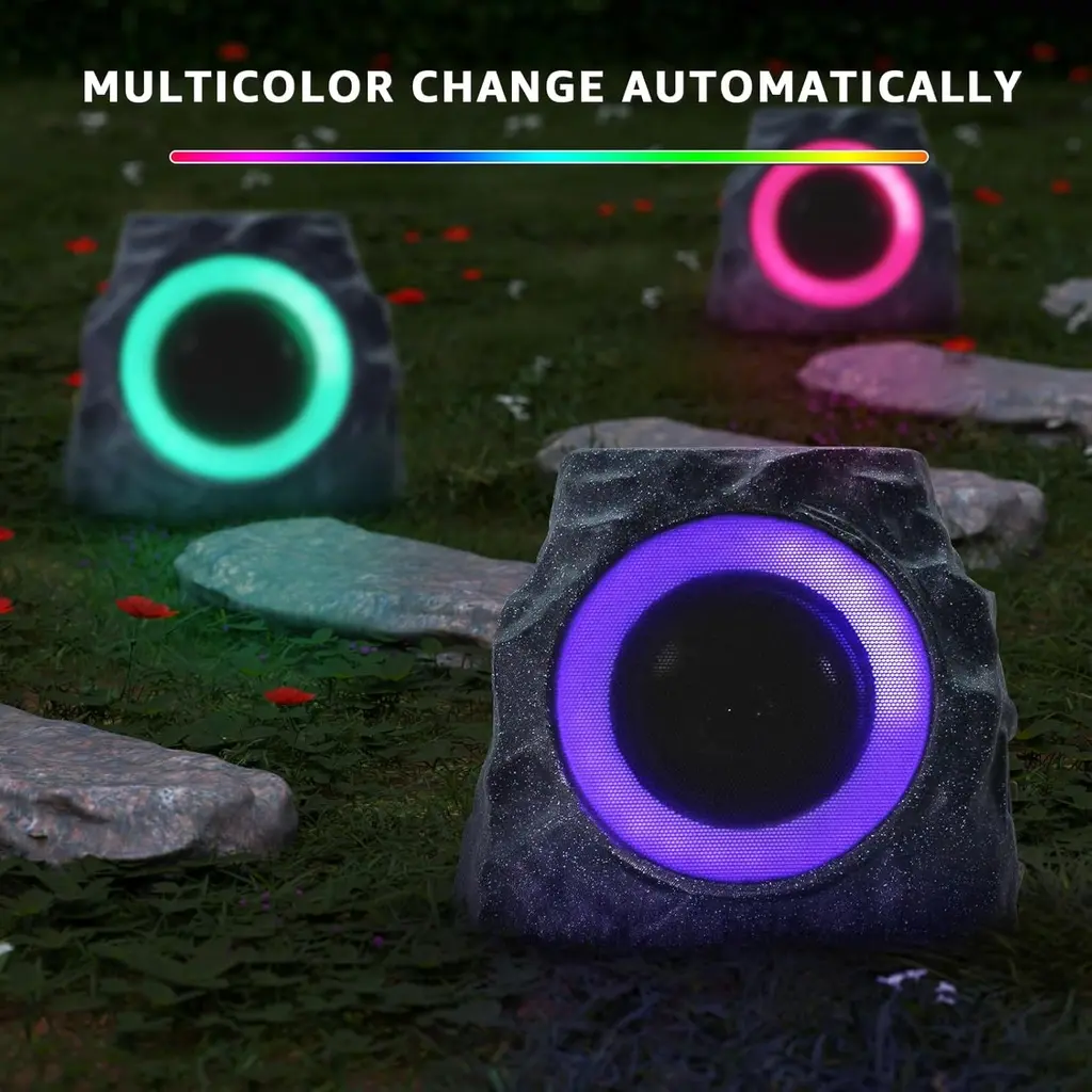 2x Enceintes Exterieures solaire Bluetooth