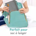 Tapis de change portable avec poche lingettes