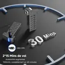 Drone 4K avec caméra – Moteur brushless, pliable, 2 batteries – FPV Wi-Fi