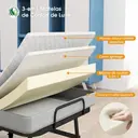 Lit pliant avec matelas – Lit d’appoint 1 place portable