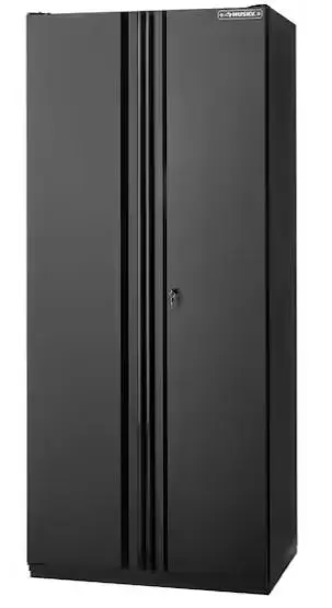 HUSKY Rangement de outils de garage en acier soudé robuste en 3 pce, couleur noire (162.56 L x 203.2 H x 60.96cm P)