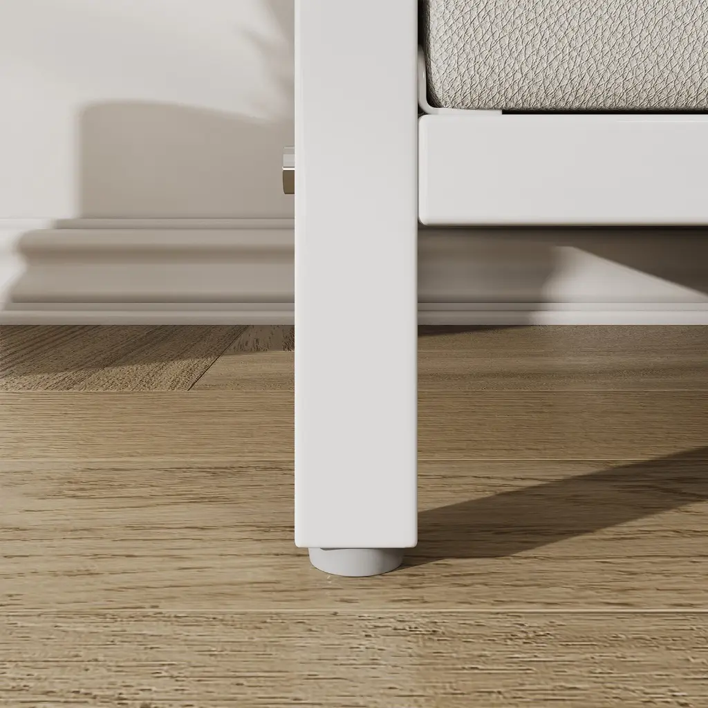 Table de chevet moderne à 3 tiroirs en tissu