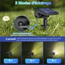 Spots Solaires LED 56 LED IP68 – Éclairage extérieur jardin, blanc chaud