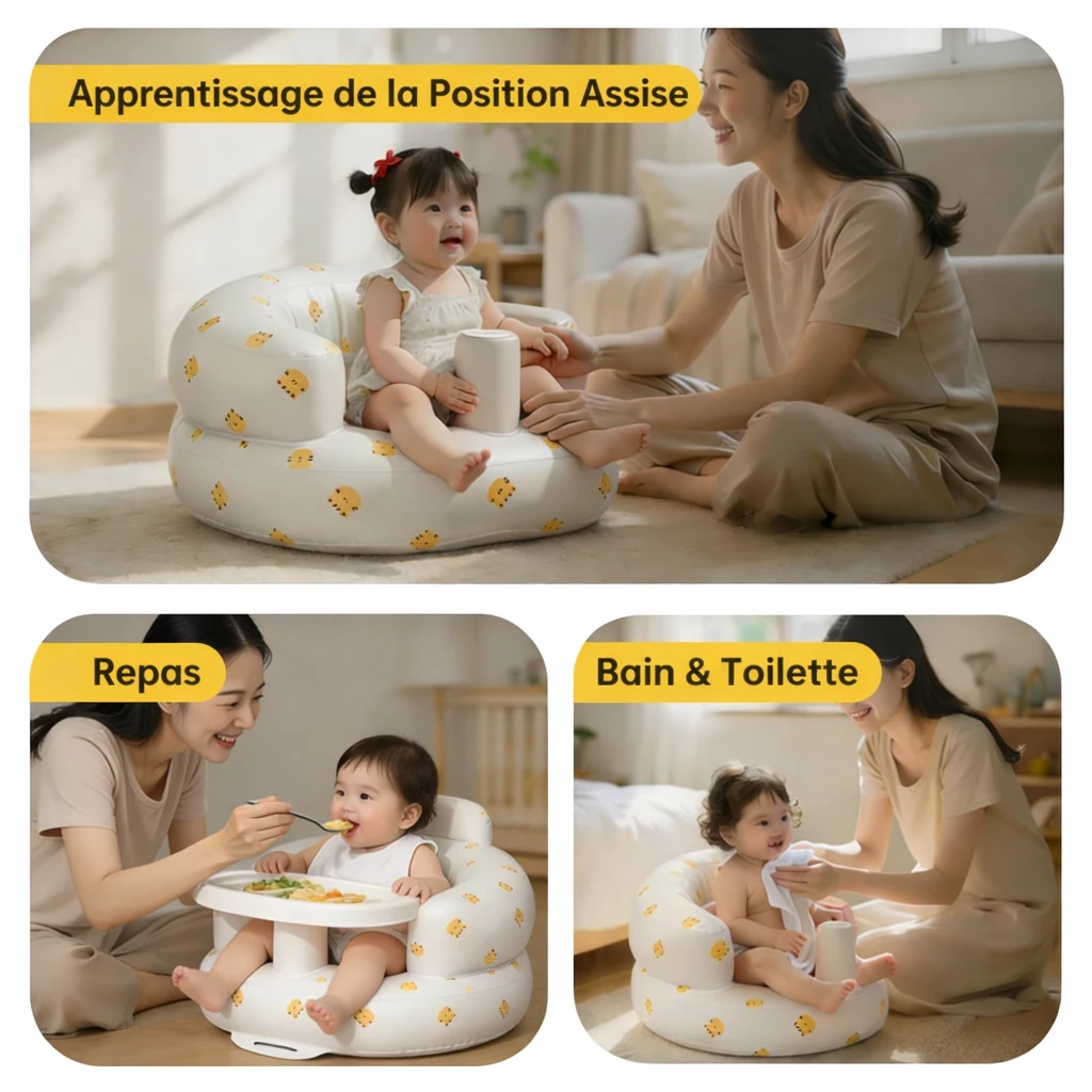 Siège Gonflable Bébé QISHENG dès 3 Mois