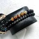 Double Bracelet Ancrage Equilibre Agate Hématite
