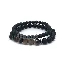 Double Bracelet Ancrage Equilibre Agate Hématite