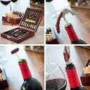 Coffret d?accessoires à vin avec échiquier