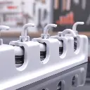 Accroche Balais Mural avec 5 Supports et 6 Crochet