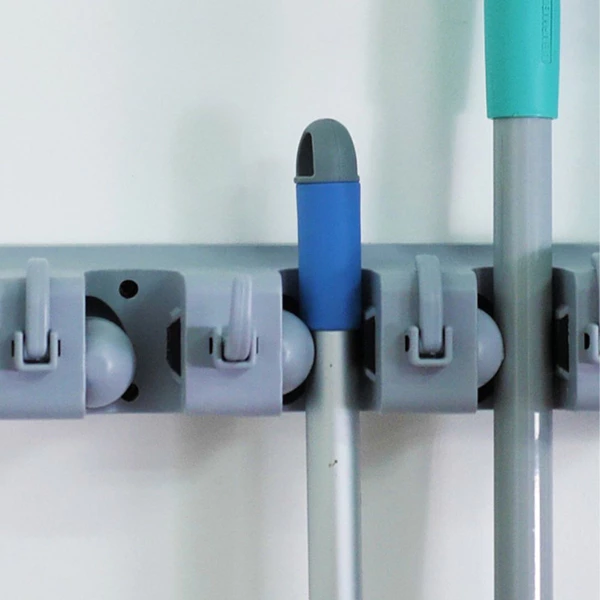 Accroche Balais Mural avec 5 Supports et 6 Crochet