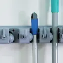 Accroche Balais Mural avec 5 Supports et 6 Crochet