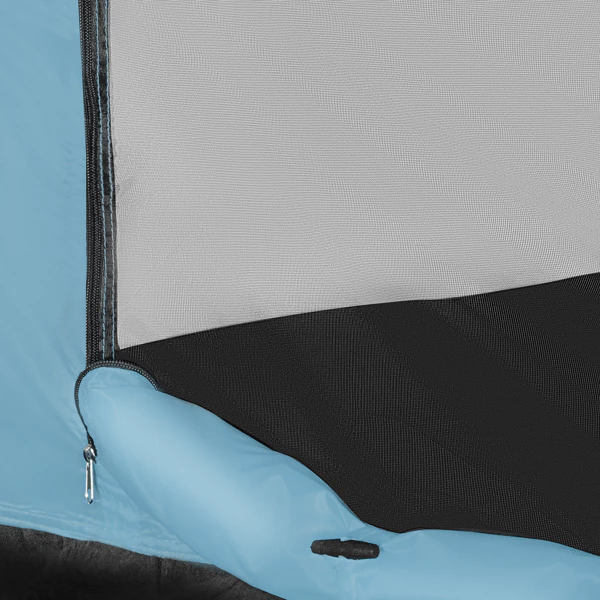 Tente pour quatre personnes avec deux chambres sép