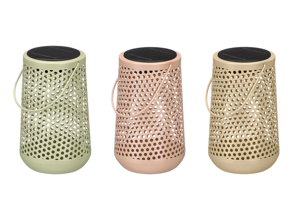 Lanterne solaire, forme conique, à pois