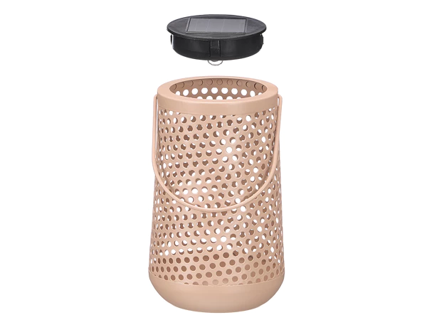 Lanterne solaire, forme conique, à pois