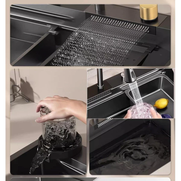 Évier de cuisine multifonctionnel – 75 × 45 cm