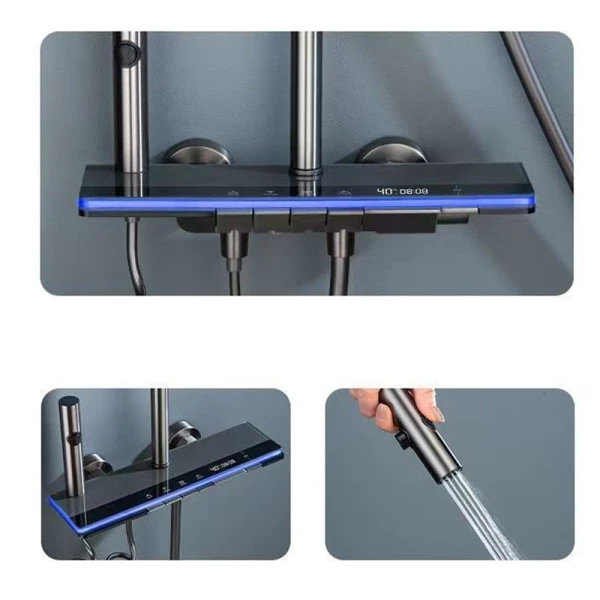 Système de douche intelligent haut de gamme avec affichage LED