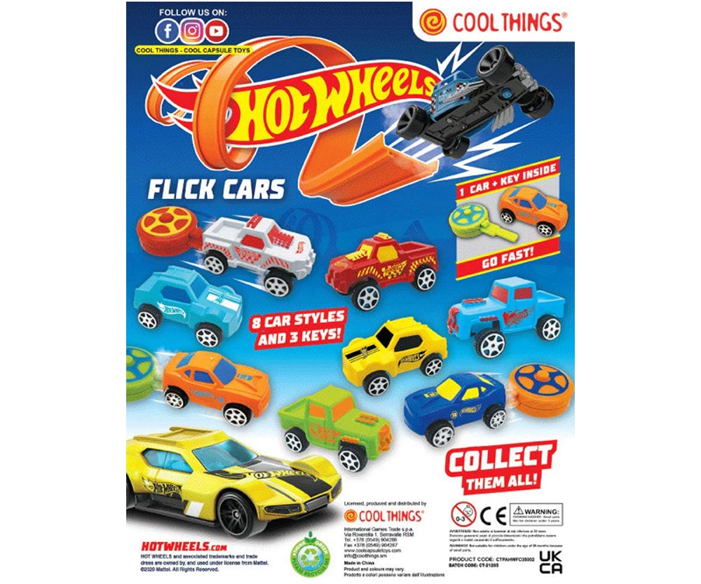 Capsule 50mm. Hot Wheels feuilleter Cars avec tir
