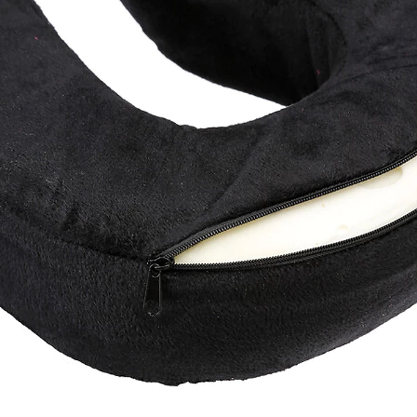 Coussin de cou mémoire de forme, velours, assorti (3 modèles)