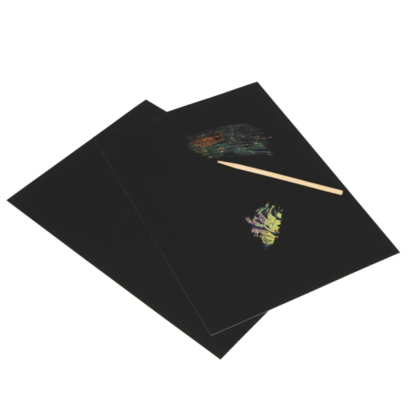 Feuille à gratter phosphorescente A4, lot de 2, Starpak