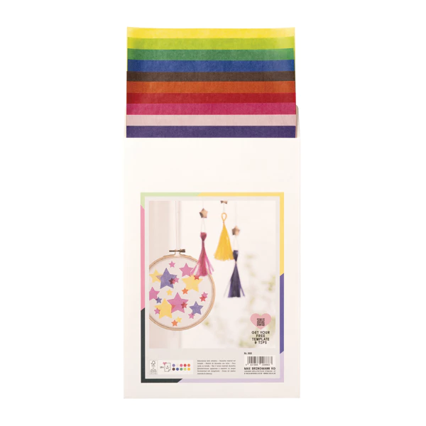 Papier transparent, 10 couleurs, 10 feuilles