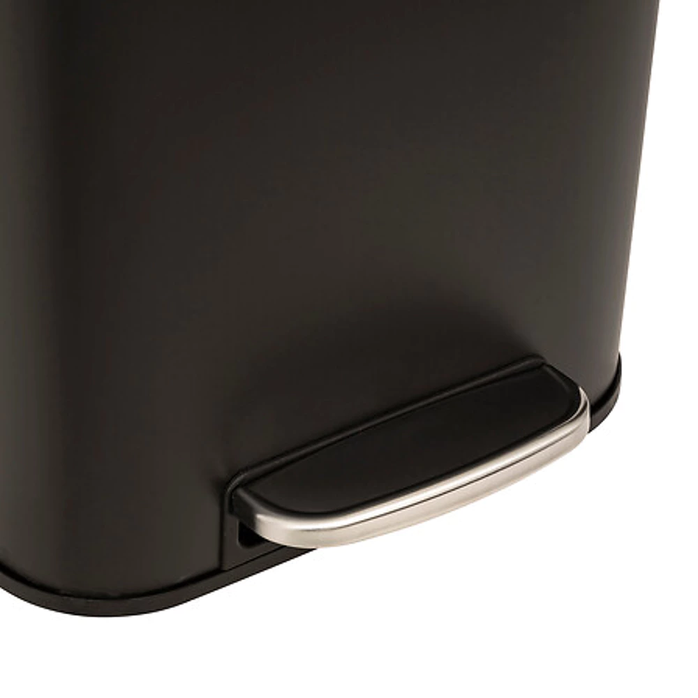 poubelle car metal 30l nr delta, noir