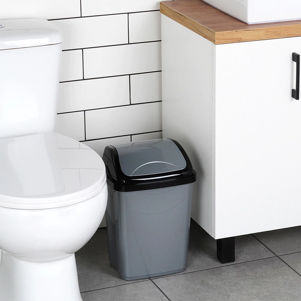 Poubelle en plastique grise 10 l