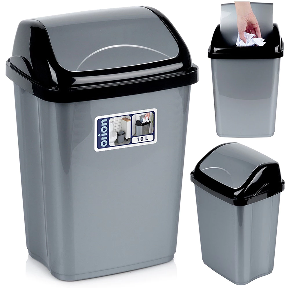 Poubelle en plastique grise 10 l