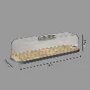 boîte baguette plastique + bambou fresheat, gris