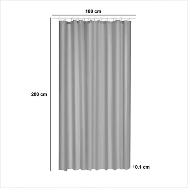 rideau douche gris eva, gris moyen