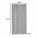 rideau douche gris eva, gris moyen