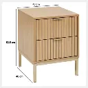 Chevet 2 tiroirs Tasso, beige