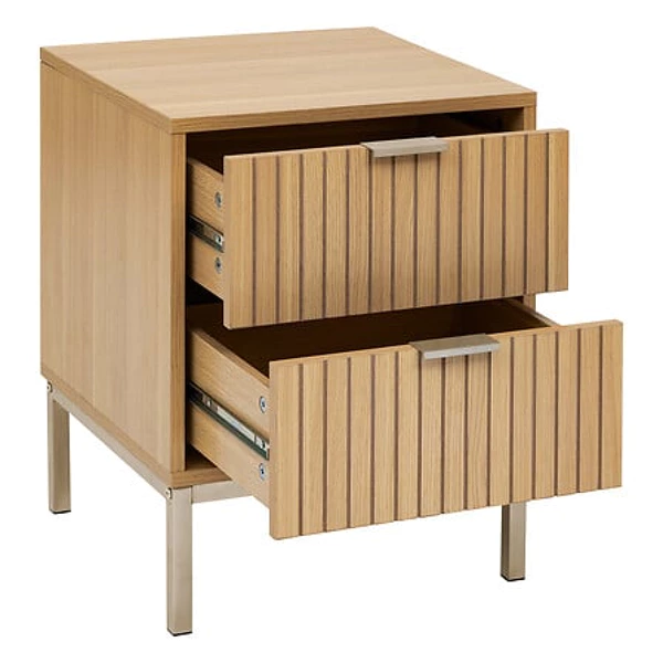 Chevet 2 tiroirs Tasso, beige