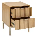 Chevet 2 tiroirs Tasso, beige