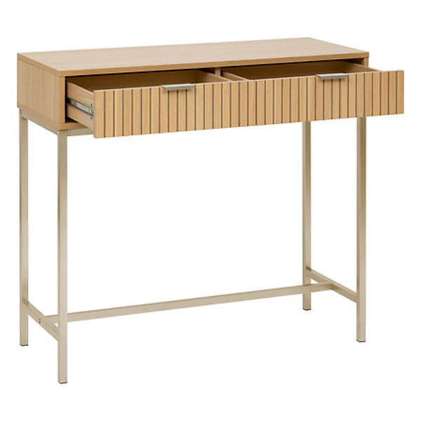 Console 2 tiroirs Tasso, beige