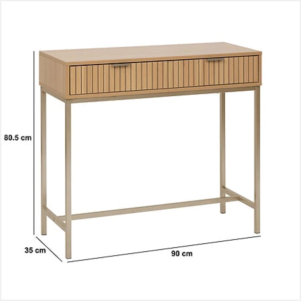 Console 2 tiroirs Tasso, beige