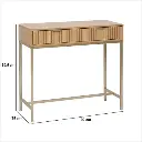 Console 2 tiroirs Tasso, beige