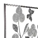 Déco murale métal Fiore 50x50 cm, gris