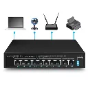 Commutateur PoE 10/100 10 ports, spotter 96 W