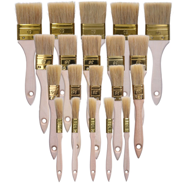 Un ensemble de pinceaux plats pour peindre 15