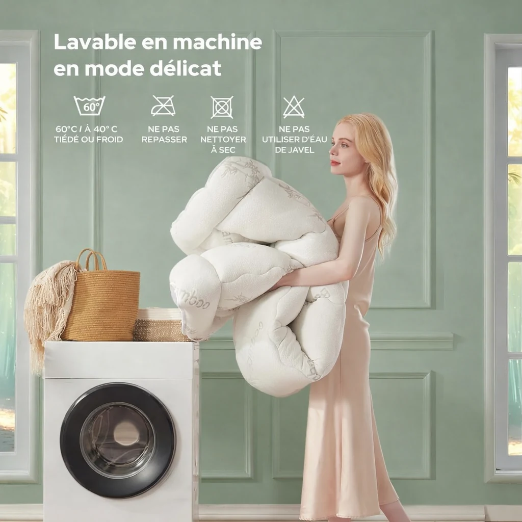 Surmatelas BEDLORE en bambou – épais, respirant, soulage le dos