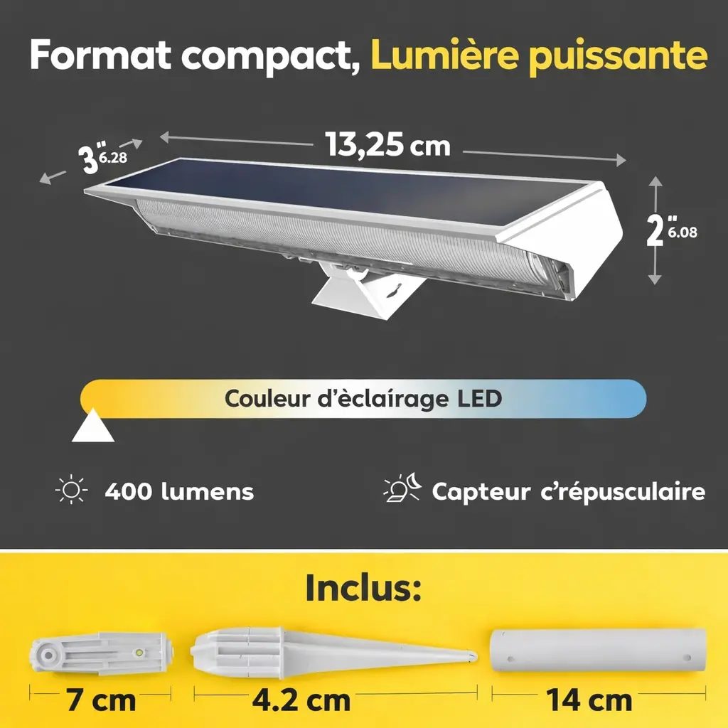Éclairage solaire extérieur 