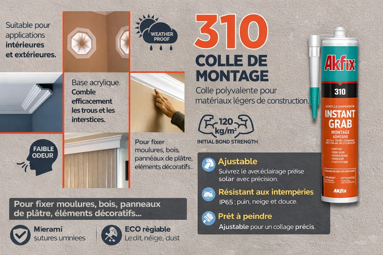 Colle de construction à prise instantanée Akfix