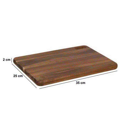 Planche à decouper en Acacia. 35L x 25cm x 2cm ép. 